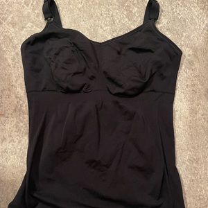 Two black nursing tanks